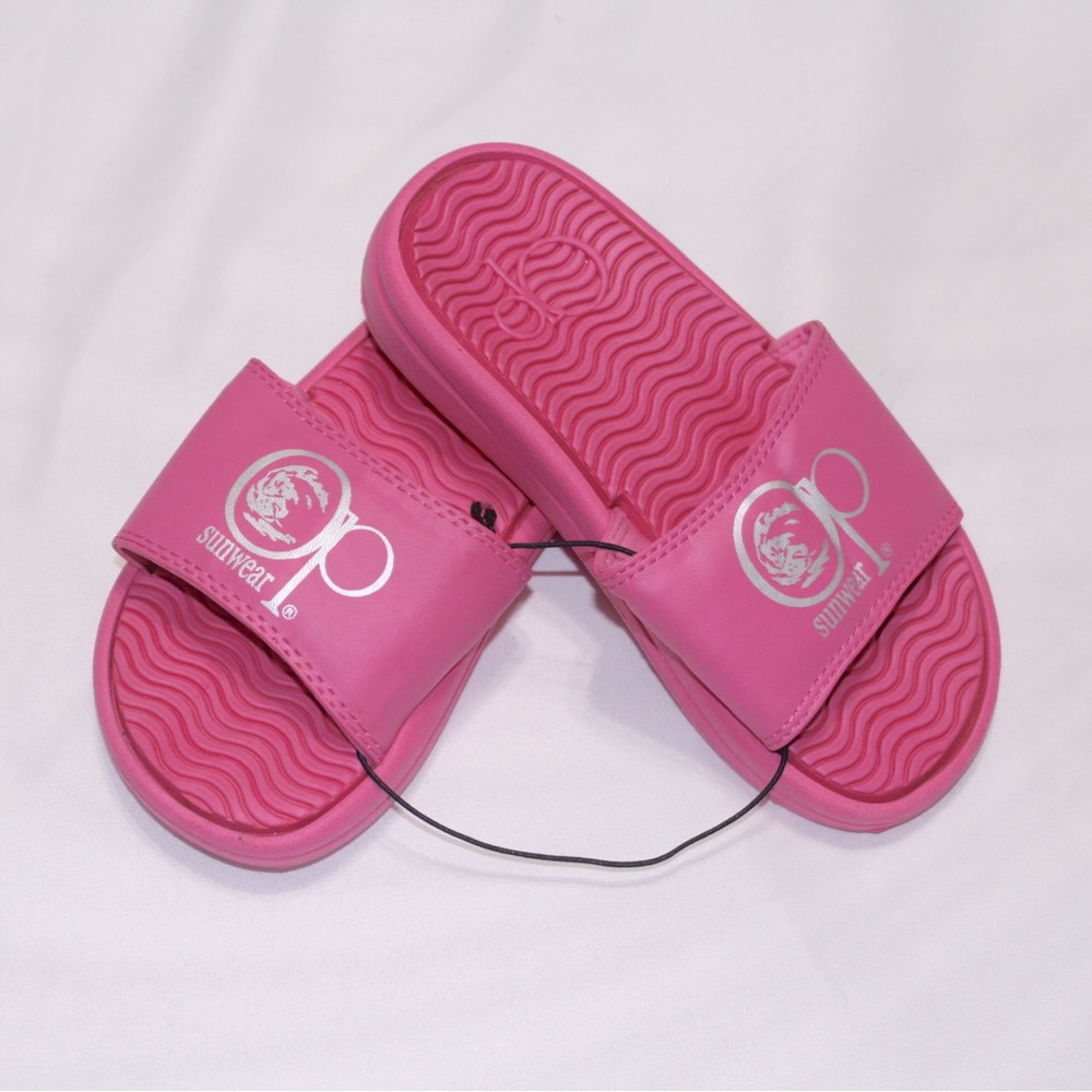 OCEAN PACIFIC (OP) Toddler Girls Solid Slide Sandals